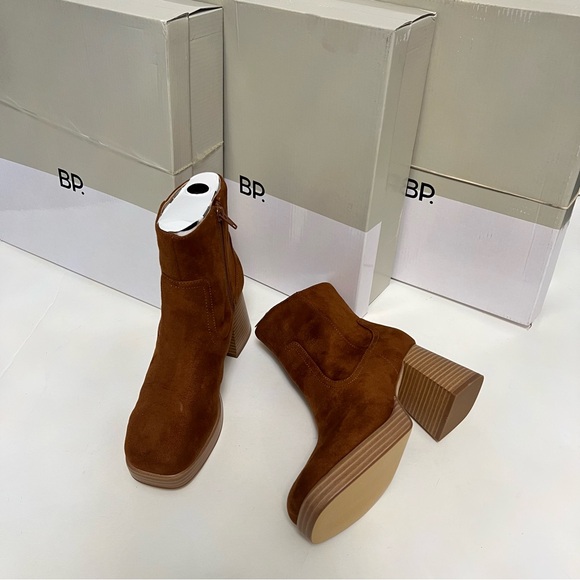 BP. Keyla Platform Bootie In Tan Chestnut Color - New In Box - Reemoly - Picture 8 of 15